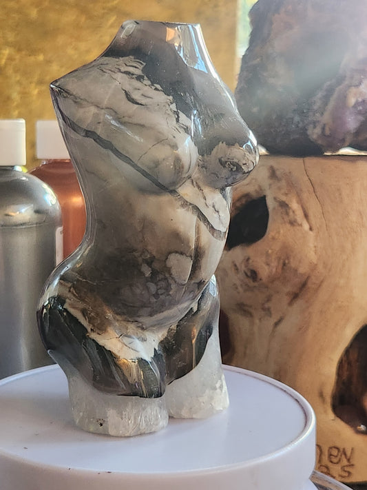 Carved stone lady's body